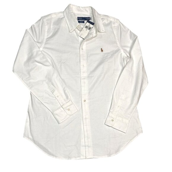 NWT Polo Ralph Lauren Stretch Slim Fit Oxford White Size 12 MSRP $148.00 - Picture 2 of 7